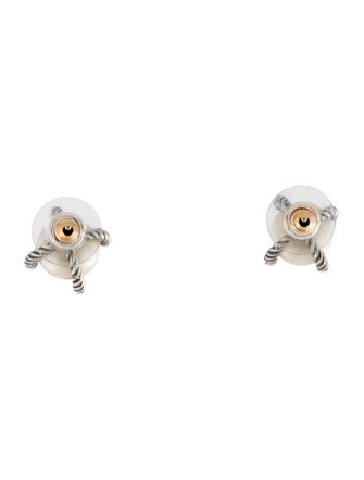 David Yurman Pearl & Diamond Stud Earrings
