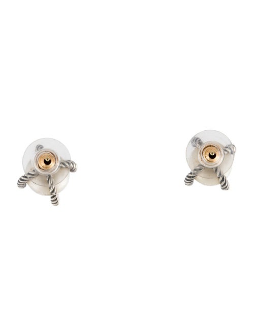 David Yurman Pearl & Diamond Stud Earrings