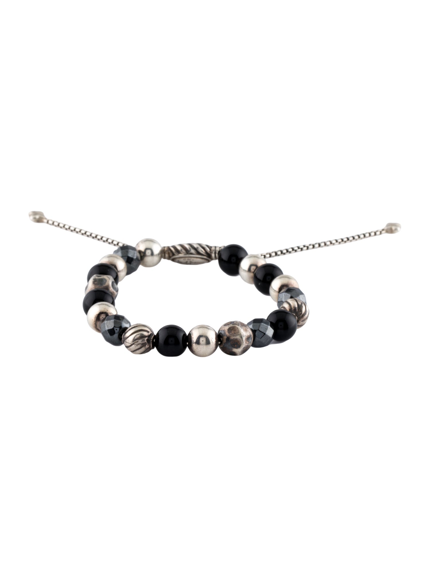 David Yurman Onyx & Hematite Elements Bead Bracelet