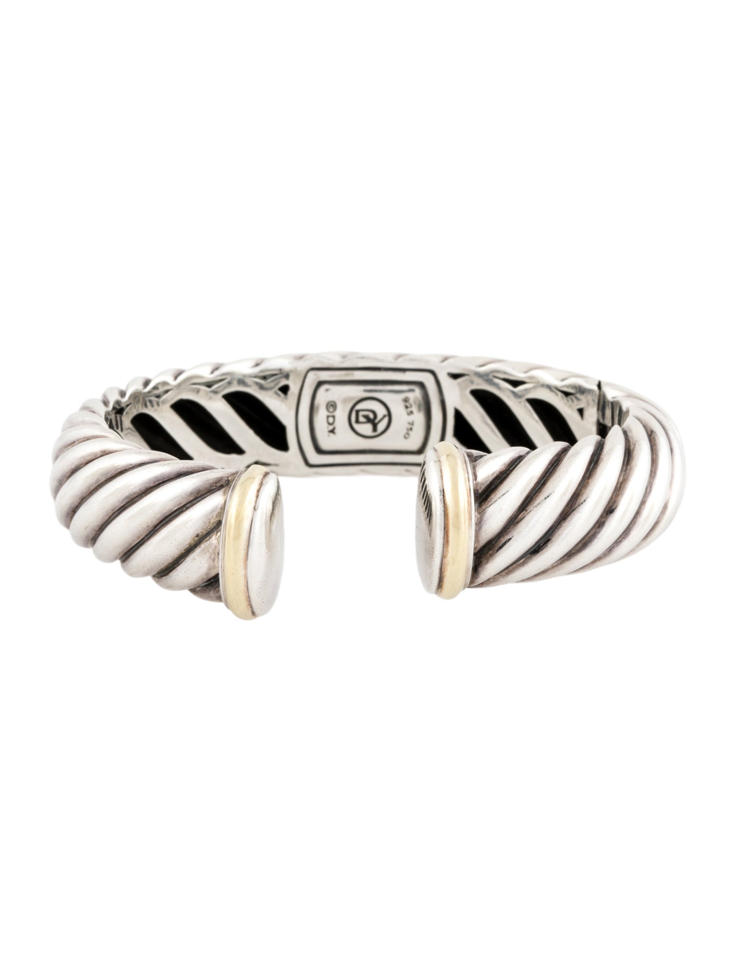 David Yurman Two-Tone Waverly Hinge Cuff Bracelet