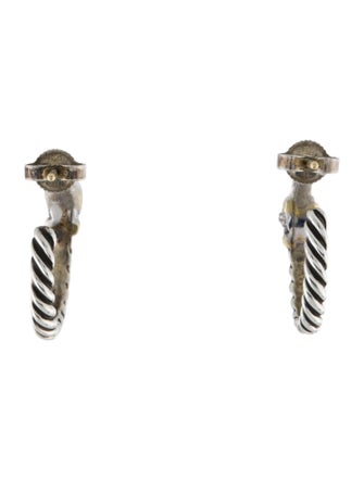 David Yurman Diamond Hoop Earrings