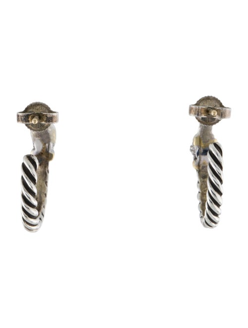 David Yurman Diamond Hoop Earrings