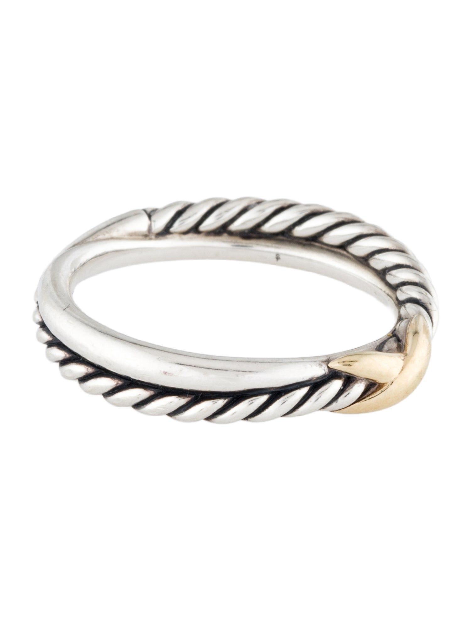 David Yurman Two-Tone Petite X Ring
