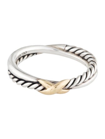 David Yurman Two-Tone Petite X Ring
