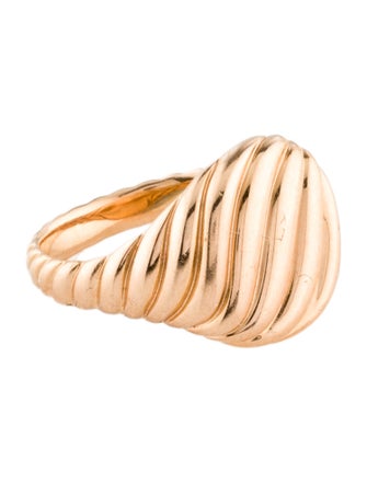 David Yurman 18K Sculpted Cable Pinky Ring