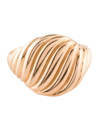 David Yurman 18K Sculpted Cable Pinky Ring