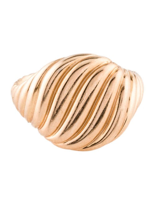 David Yurman 18K Sculpted Cable Pinky Ring