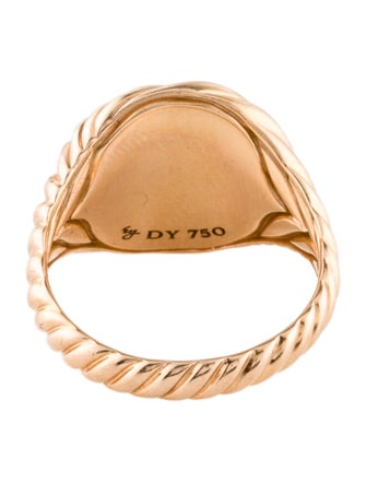 David Yurman 18K Sculpted Cable Pinky Ring