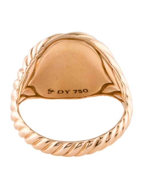 David Yurman 18K Sculpted Cable Pinky Ring