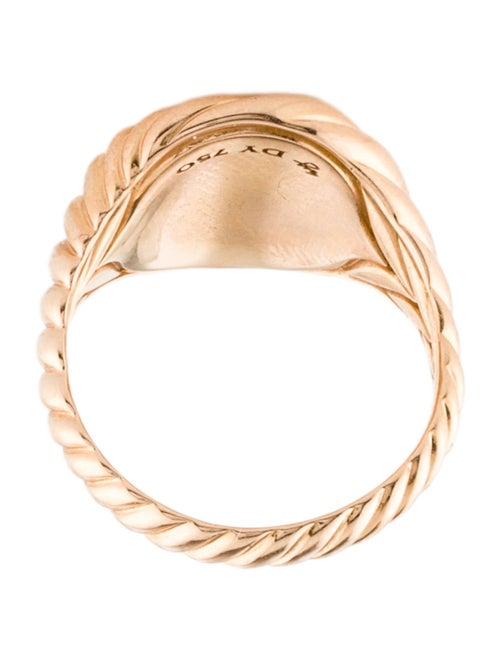 David Yurman 18K Sculpted Cable Pinky Ring