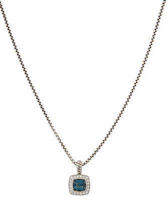 David Yurman Topaz & Diamond Petite Albion Pendant Necklace