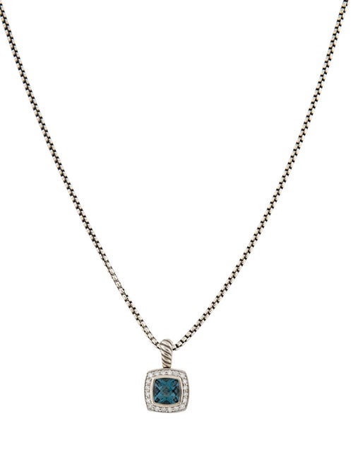 David Yurman Topaz & Diamond Petite Albion Pendant Necklace
