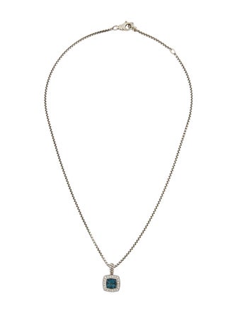 David Yurman Topaz & Diamond Petite Albion Pendant Necklace