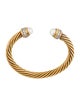 David Yurman 18K Pearl & Diamond Classic Cablespira® Cuff Bracelet
