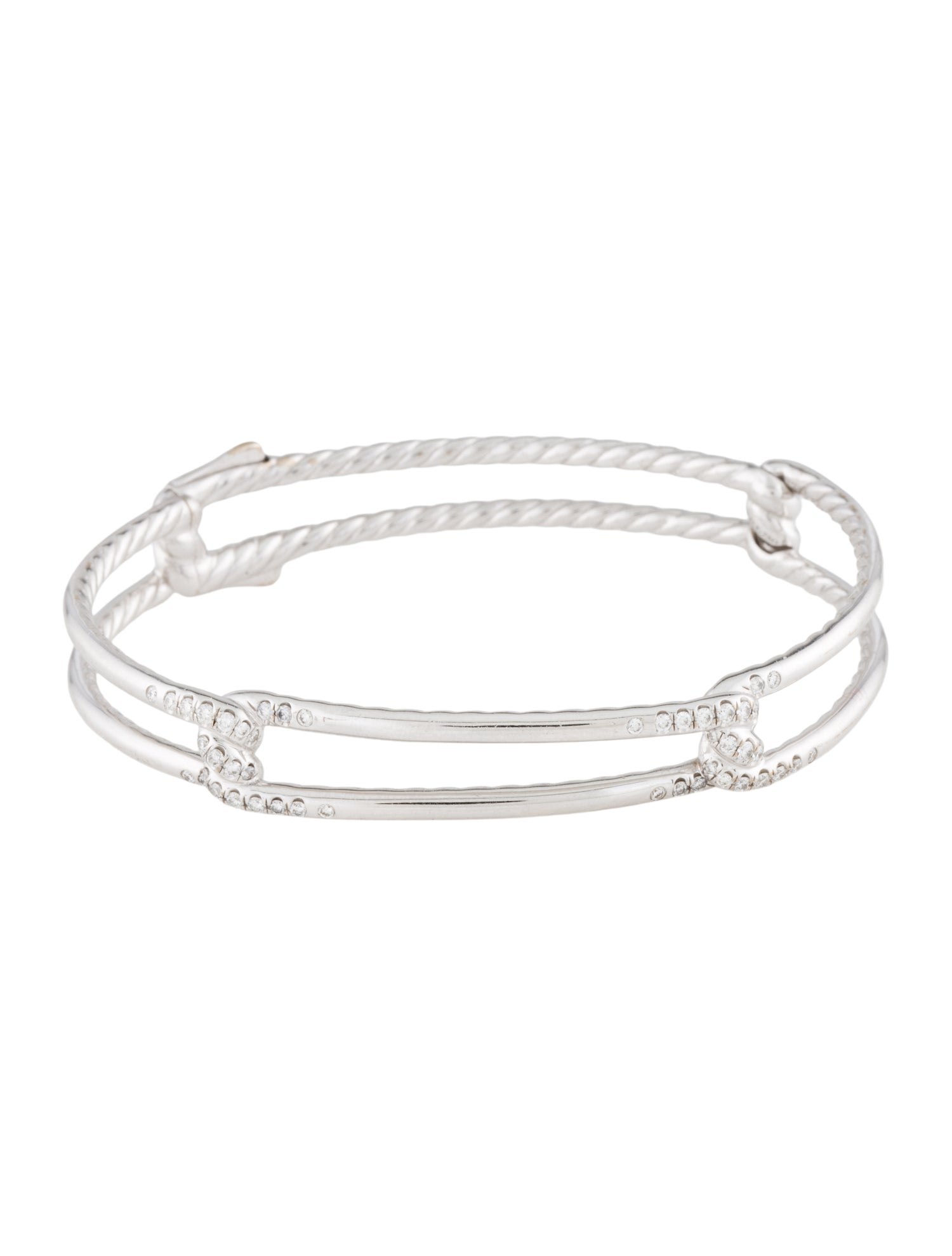 David Yurman 18K Diamond Continuance Bracelet