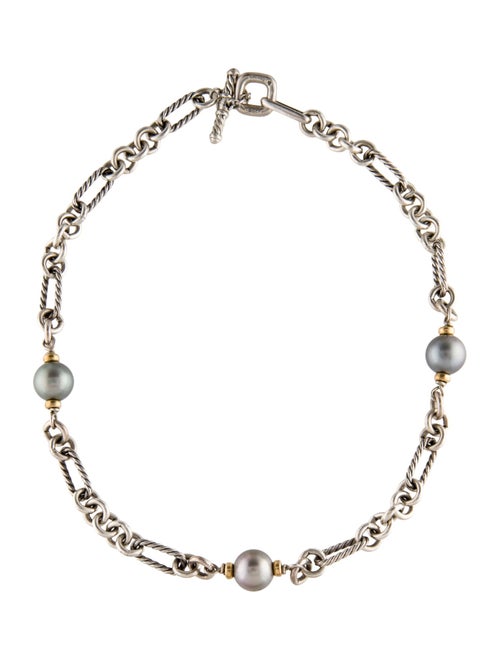 David Yurman Pearl Figaro Station Necklace