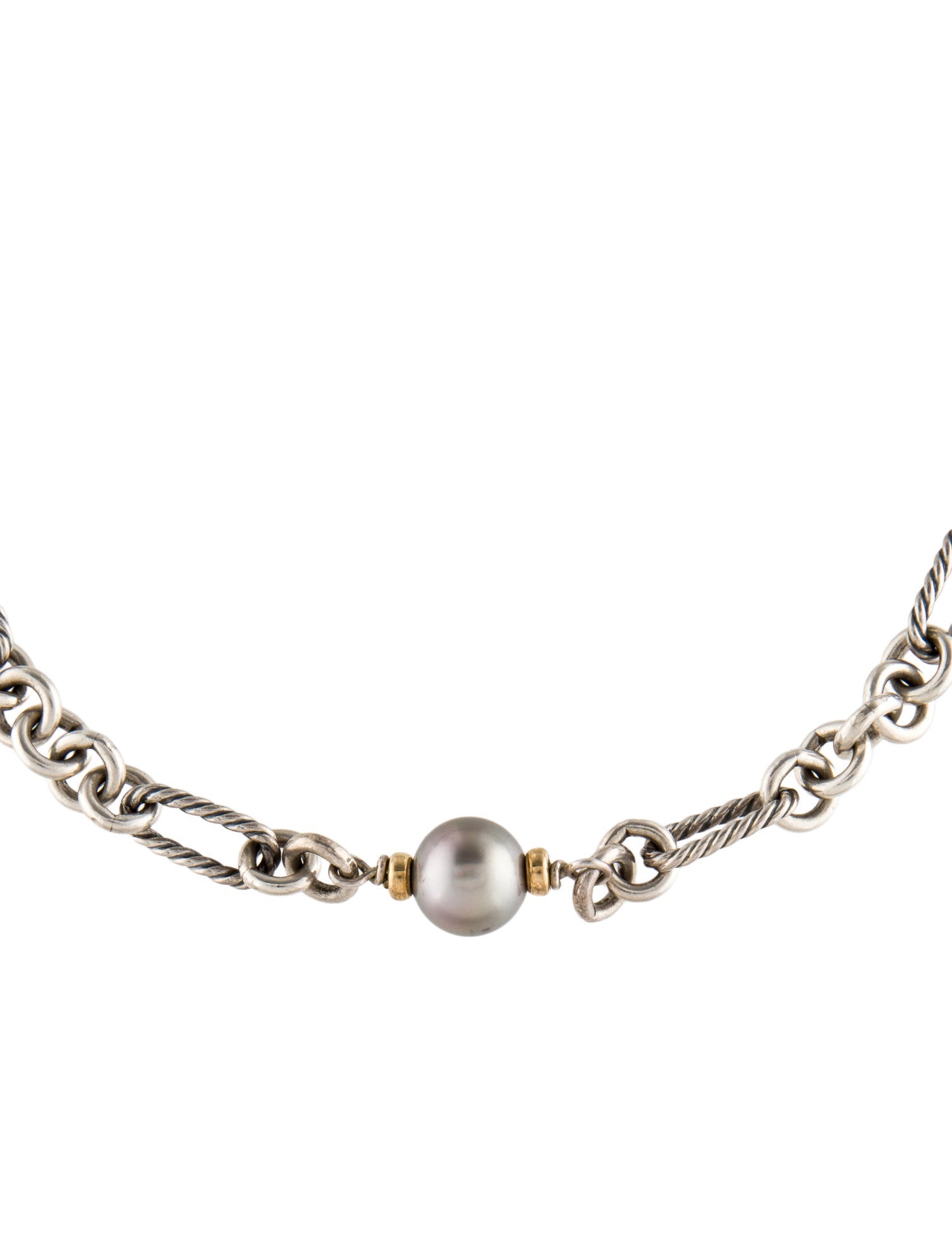 David Yurman Pearl Figaro Station Necklace