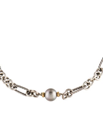 David Yurman Pearl Figaro Station Necklace
