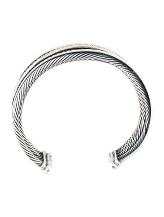 David Yurman Diamond Four-Row Crossover Cuff