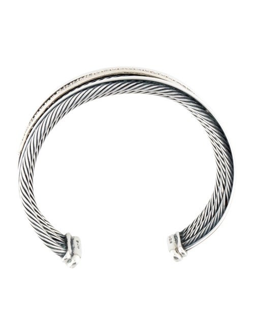 David Yurman Diamond Four-Row Crossover Cuff