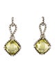 David Yurman Quartz & Diamond Cushion on Point Earrings