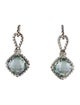 David Yurman Prasiolite & Diamond Cushion on Point Earrings