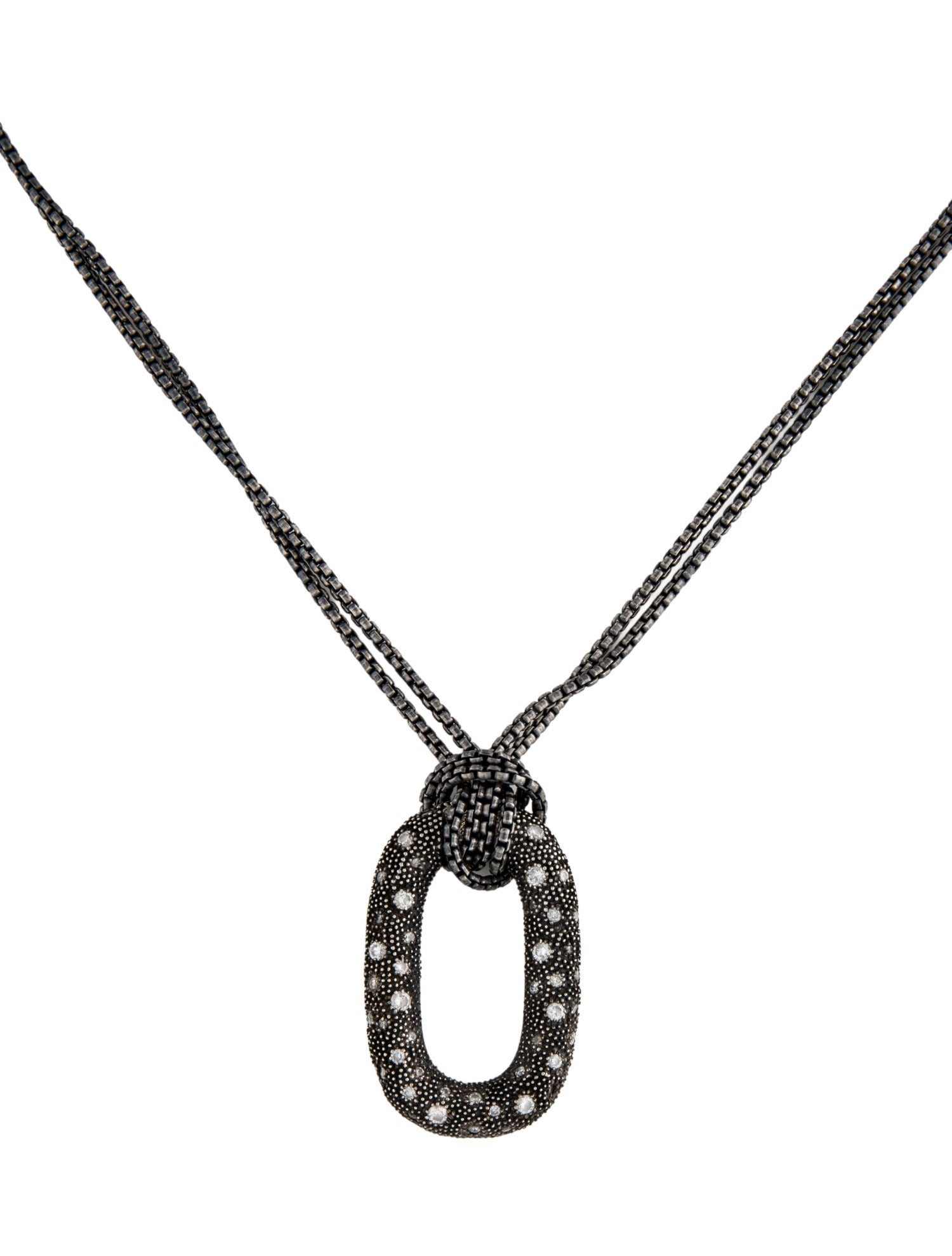 David Yurman Diamond Midnight Mélange Pendant Necklace