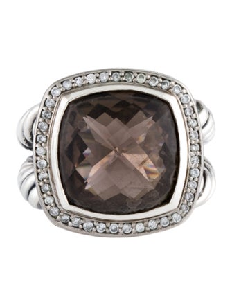 David Yurman Smoky Quartz & Diamond Albion Ring