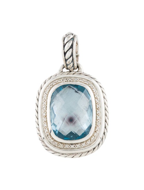 David Yurman Topaz & Diamond Enhancer Pendant