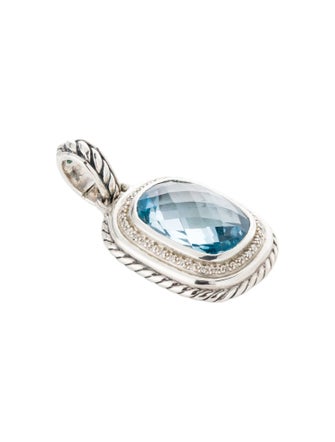 David Yurman Topaz & Diamond Enhancer Pendant