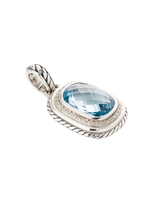 David Yurman Topaz & Diamond Enhancer Pendant