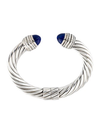 David Yurman Lapis Lazuli Cable Cuff Bracelet