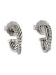 David Yurman Diamond Petite Crossover Hoop Earrings