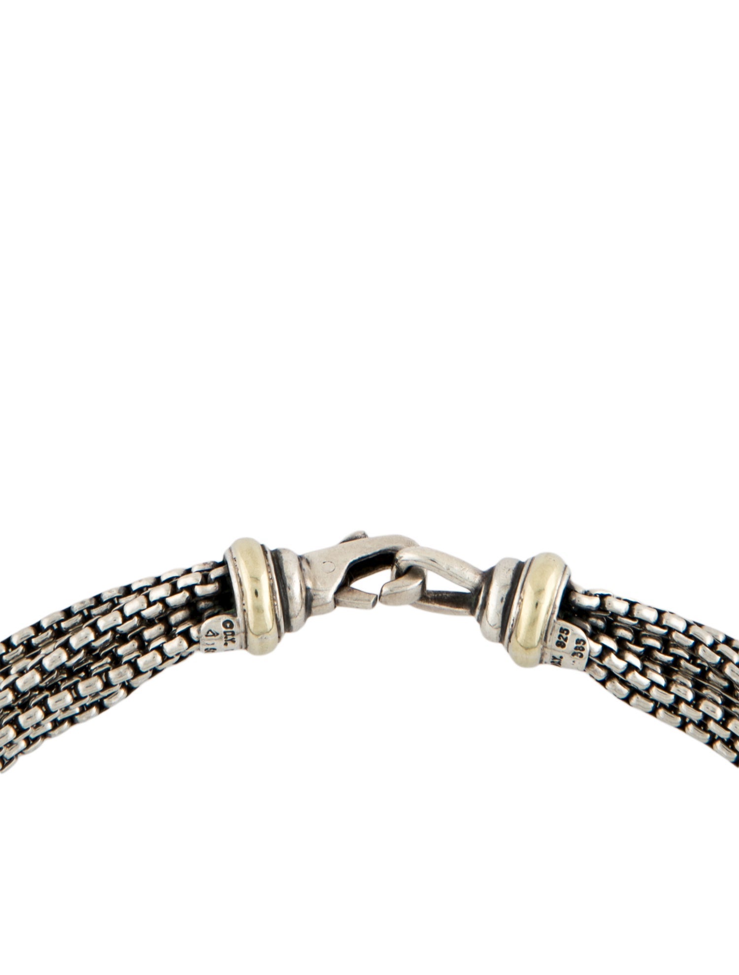 David Yurman Two-Tone Multistrand Box Chain Necklace