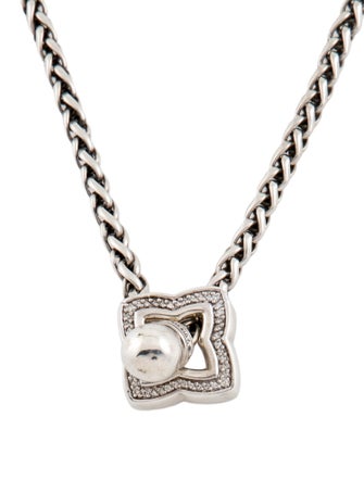 David Yurman Diamond Venetian Quatrefoil Adjustable Lariat Necklace