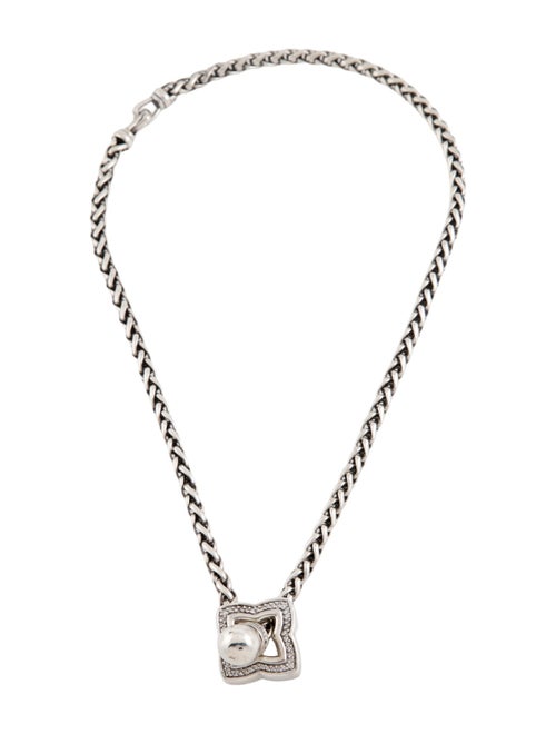 David Yurman Diamond Venetian Quatrefoil Adjustable Lariat Necklace