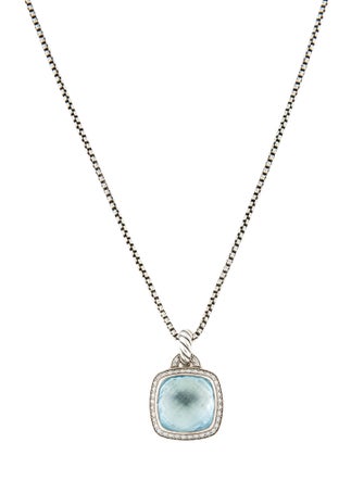 David Yurman Topaz & Diamond Albion Pendant Necklace