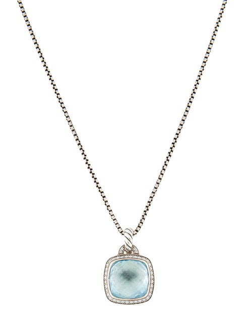 David Yurman Topaz & Diamond Albion Pendant Necklace
