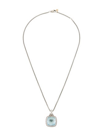 David Yurman Topaz & Diamond Albion Pendant Necklace