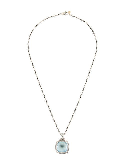 David Yurman Topaz & Diamond Albion Pendant Necklace
