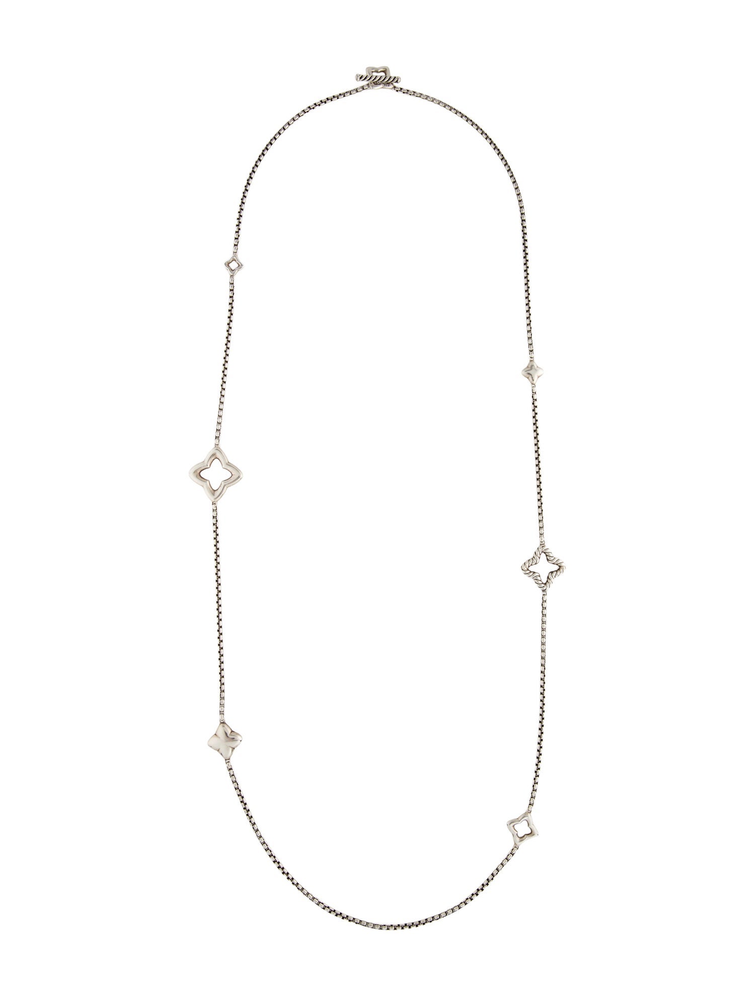 David Yurman Quatrefoil Station Necklace