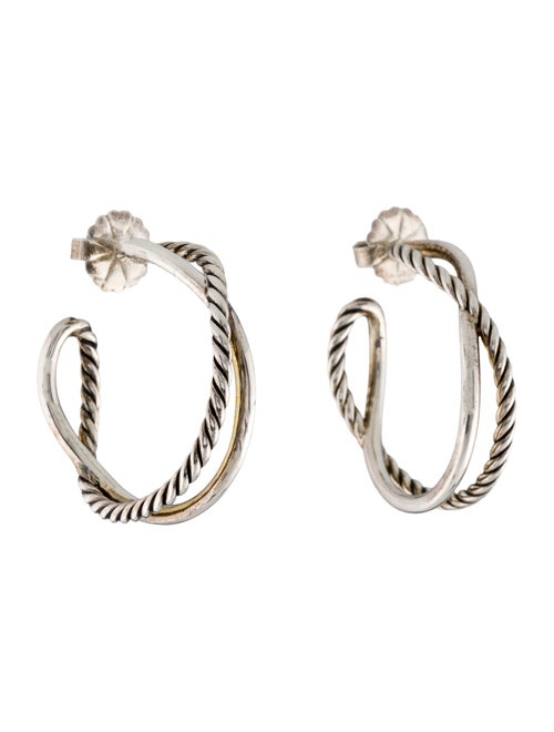 David Yurman Crossover Hoop Earrings