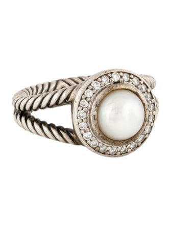 David Yurman Pearl & Diamond Cocktail Ring