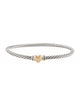 David Yurman Two-Tone Cable Heart Station Bracelet