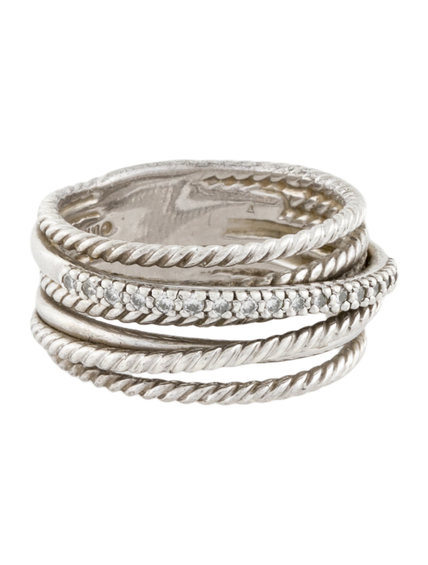 David Yurman Diamond Crossover Ring