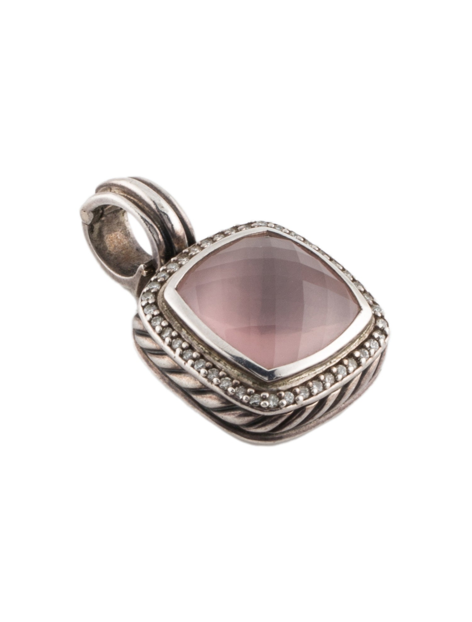 David Yurman Rose Quartz & Diamond Albion Pendant