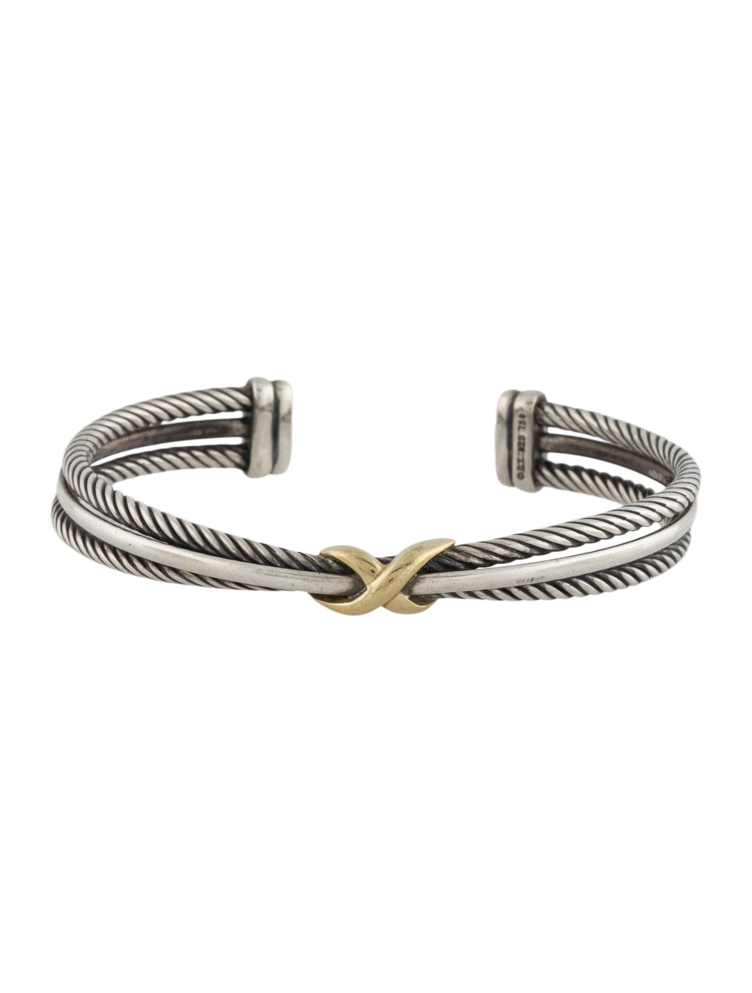 David Yurman Two-Tone X Center Station Bracelet