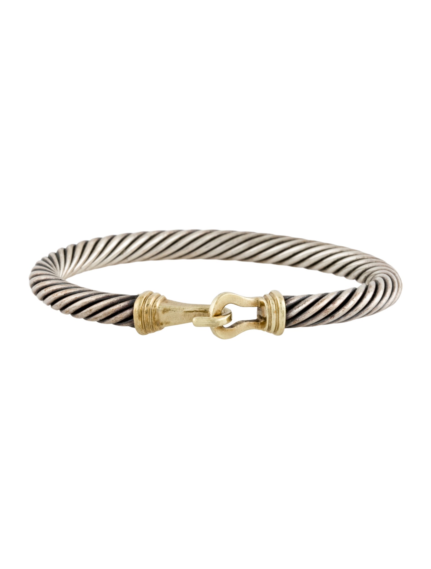 David Yurman Two-Tone Buckle Classic Cable Bracelet