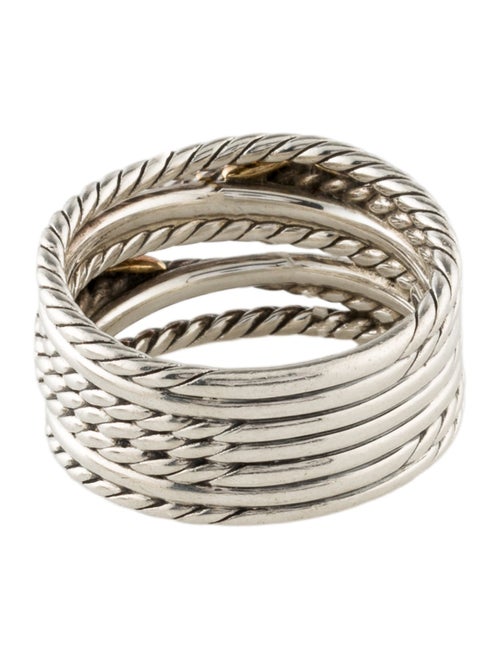 David Yurman Two-Tone Double X Crossover Ring