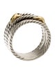 David Yurman Two-Tone Double X Crossover Ring